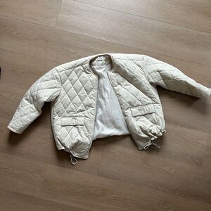 Cream Quilted Jacket